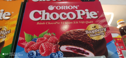 Шоколадне тістечко Чоко пай, ChocoPie Ягоди, ORION (12 ШТ.), 396 г